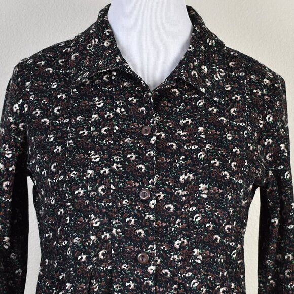 Vintage La Cera Corduroy Floral Dress NEW - M - Picture 3 of 12